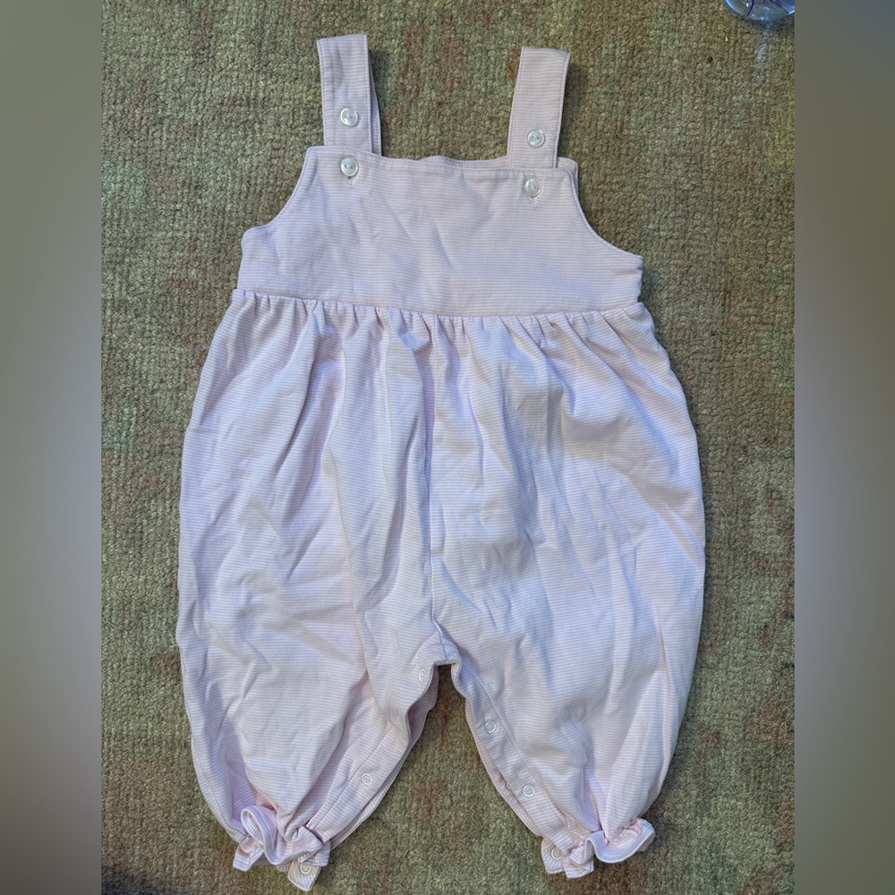 Pink Kids Overalls Striped